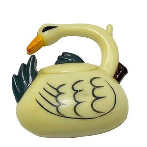 Swan Teapot Fridge Magnet Vintage Collectible